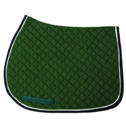 TuffRider Basic All Purpose Pad With Trim And Piping -Weatherbeeta Store 100558 JPC TuffRider.Basic .AllPurpose.Saddle.Pad .Trim Piping Hunter.Navy .White