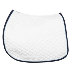 TuffRider Basic All Purpose Pad With Trim And Piping -Weatherbeeta Store 100558 JPC TuffRider.Basic .AllPurpose.Saddle.Pad .Trim Piping White.Navy .LightBlue