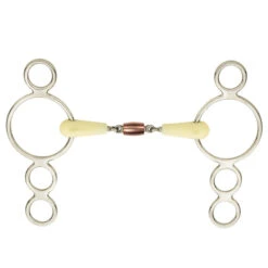 Happy Mouth Dbl JointCopper Roller Mouth 2-Ring Pessoa Gag