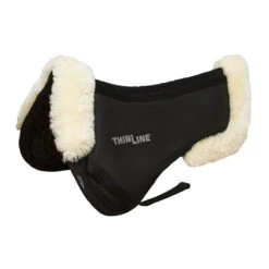 ThinLine Trifecta Half Pad With Sheepskin Rolls -Weatherbeeta Store 7416 trifecta.half .pad .w.sheepskin.rolls natural
