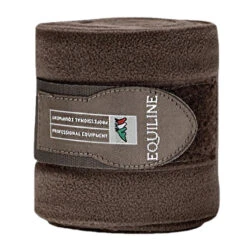 Equiline Polo Fleece Bandage Set -Weatherbeeta Store Equiline Polo.Fleece.Bandages Set.of .4 Brown 121md04000012