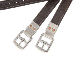 Huntley Equestrian Sedgwick Flat Buckle Stirrup Leathers -Weatherbeeta Store Huntley.Equestrian Sedgwick.Leather.Flat .Buckle.Stirrup.Leathers Brown Detail.2