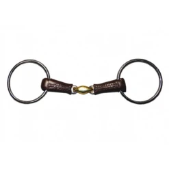 Jump'in Leather Covered French Link Loose Ring Bit