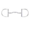 Myler 3 3/8" Medium Dee With Hooks With Low Port Comfort Snaffle MB 04