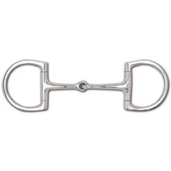 Toklat Stainless Steel Thin Snaffle Dee - 3 3/8" Rings