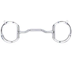 Toklat Myler Eggbutt With Hooks With Stainless Steel Forward Tilt Ported Barrel Snaffle MB 36