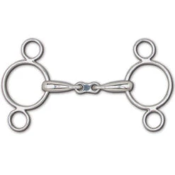 Toklat Hollow Mouth French Link 3-Ring Continental Gag Bit