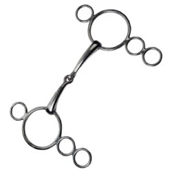 Weatherbeeta JP Korsteel Stainless Steel Jointed 3 Ring Dutch Gag Bit
