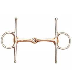 Centaur Stainless Steel Medium Weight Copper Mouth Full Cheek Snaffle Bit
