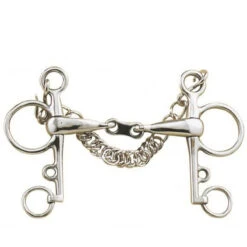 Centaur French Mouth Pelham Bit With Chain