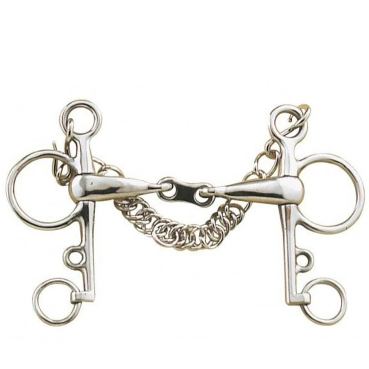 Centaur French Mouth Pelham Bit With Chain 1 Centaur French Mouth Pelham Bit With Chain