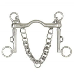 Centaur Stainless Steel Weymouth Curb Bit With 8cm Sliding Cheeks