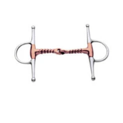 Weatherbeeta Korsteel Stainless Steel Copper Mouth Corkscrew Full Cheek Snaffle Bit