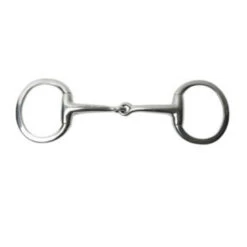 Weatherbeeta Korsteel Stainless Steel Medium Weight Solid Mouth Eggbutt Snaffle Bit